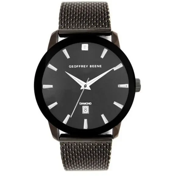 New In Box Geoffrey Beene Gunmetal Mens Watch - Picture 6 of 9